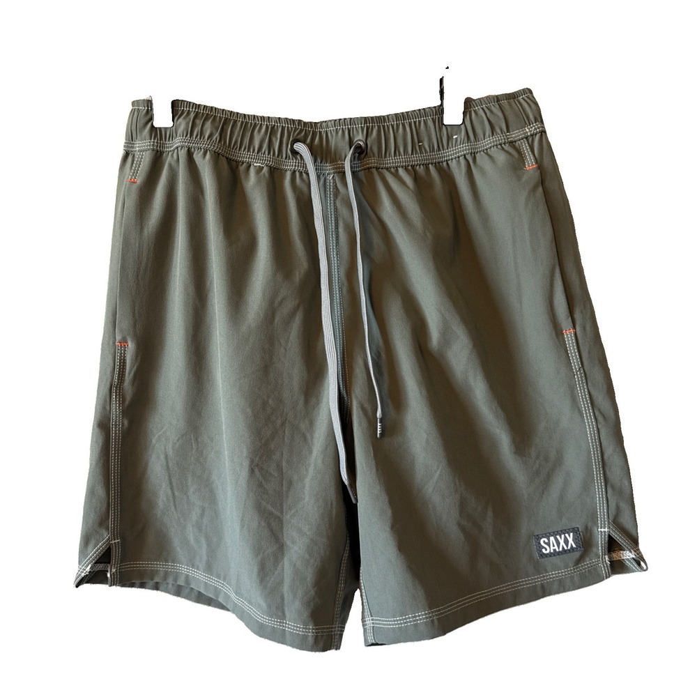 Saxx Oh Buoy 2N1 Volley 7 Men Green Activewear Shorts Small SXVS34